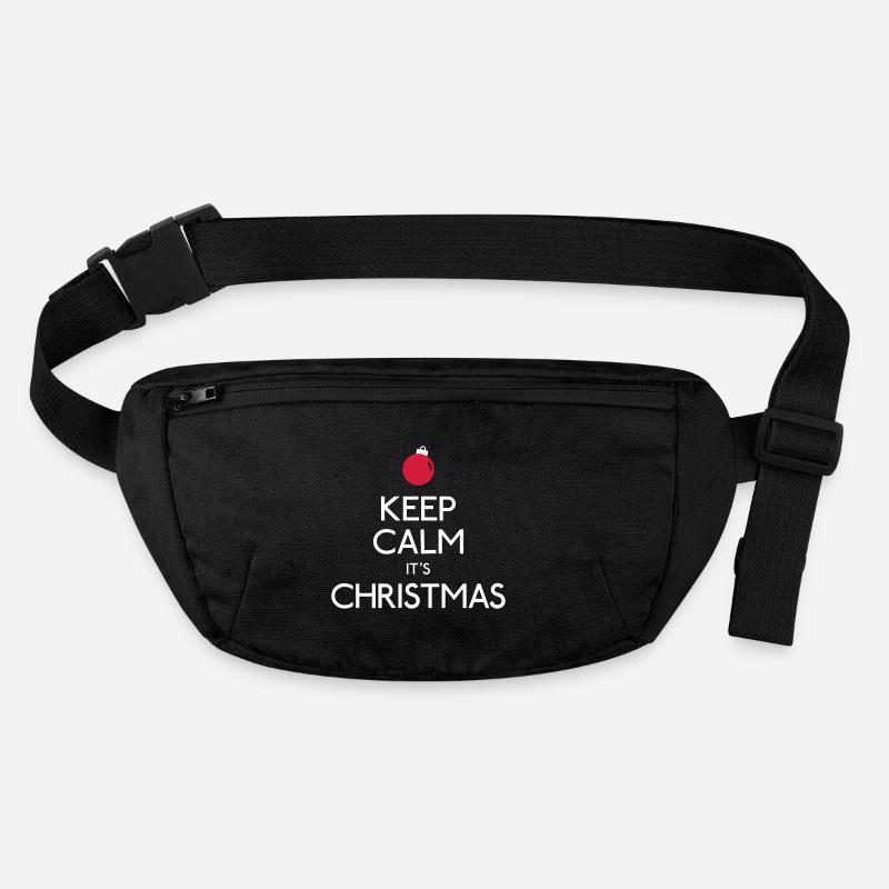 keep calm christmas Sac banane recyclé Stanley/Stella