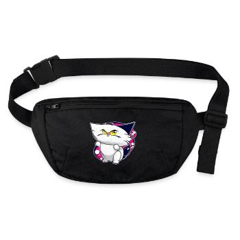 Chat fou - Sac banane recyclé Stanley/Stella - noir - Devant