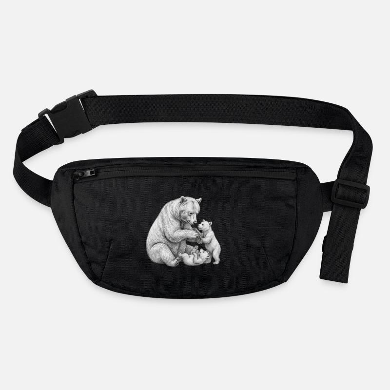 Bear and her cubs Stanley/Stella recycled Hip Bag 