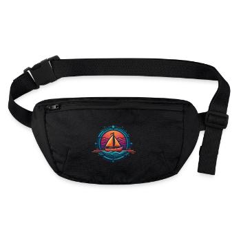Setting sail - Stanley/Stella recycled Hip Bag  - black - Front