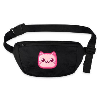 Cute Cat - Stanley/Stella recycled Hip Bag  - black - Front
