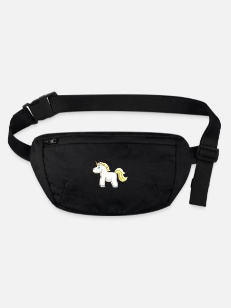 Gentille petite licorne - Sac banane recyclé Stanley/Stella - noir - Devant