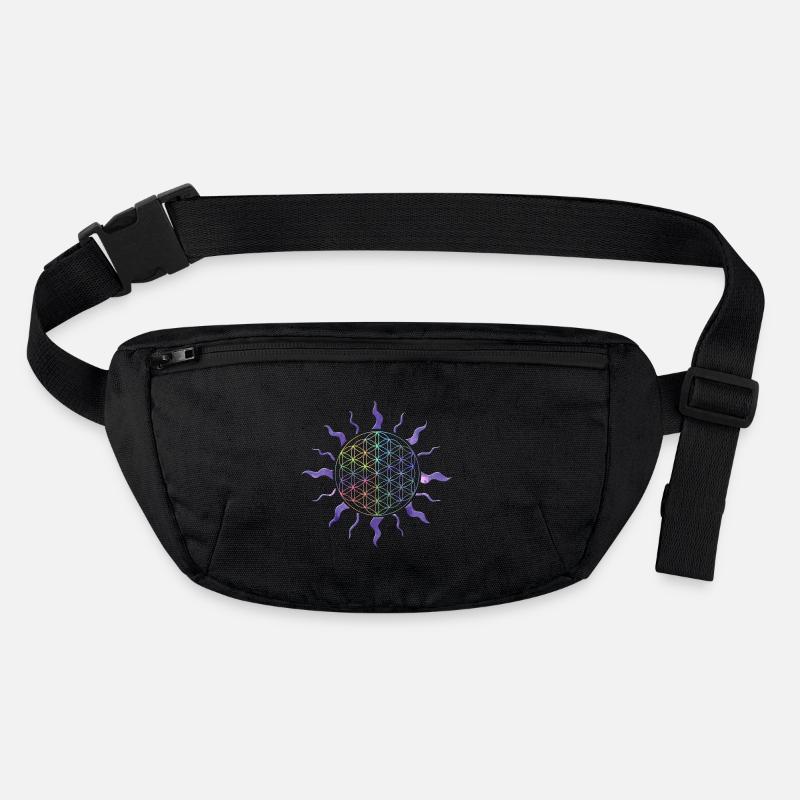 Blume des Lebens Sonne Mandala Regenbogen Stanley/Stella recycelte Gürteltasche