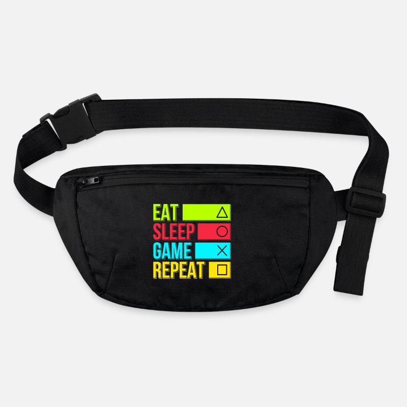 Eat Sleep Game Repeat Stanley/Stella recycled Hip Bag 