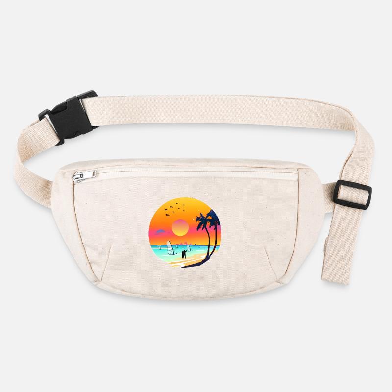 Summer Sunset Beach Watercolor Stanley/Stella recycled Hip Bag 