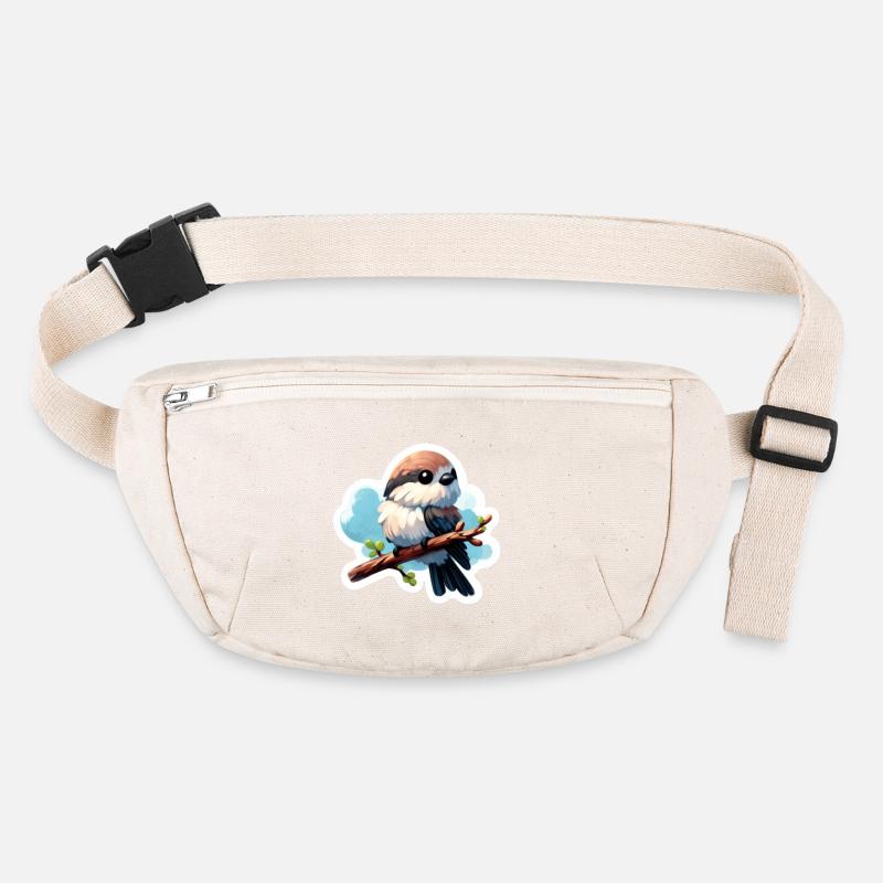 Süßer Vogel auf Ast Sticker Stanley/Stella recycelte Gürteltasche