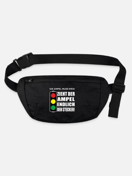Finally pulls the plug on the traffic light - Stanley/Stella recycled Hip Bag  - black - Front