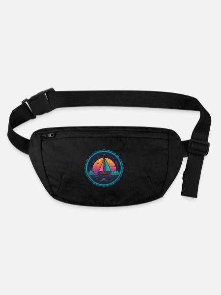 Ein Traum vom Boot - Stanley/Stella recycelte Gürteltasche - Schwarz - Vorne