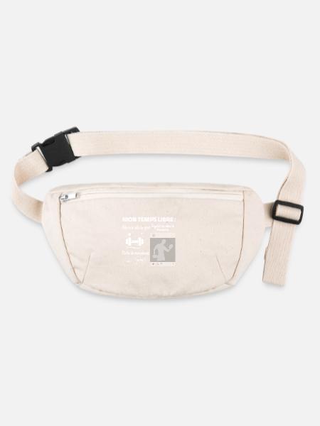My free time: 100% bodybuilding - Stanley/Stella recycled Hip Bag  - natural - Front