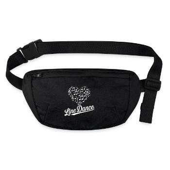 Danse en ligne Danser avec l’amour et le cœur - Sac banane recyclé Stanley/Stella - noir - Devant