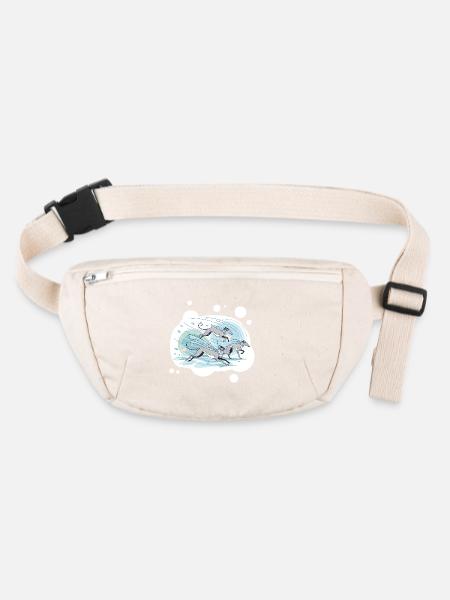 greyhounds - Stanley/Stella recycled Hip Bag  - natural - Front