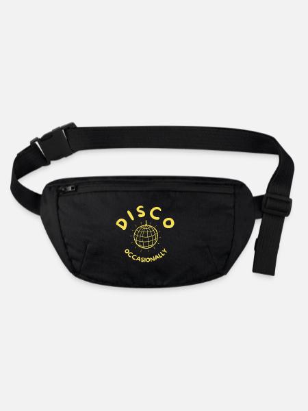 Disco Occasionally - Together Together Retroyellow - Stanley/Stella recycled Hip Bag  - black - Front