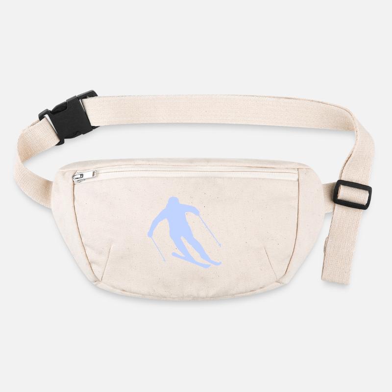 Winterschuss Skifahrer Silhouette Stanley/Stella recycelte Gürteltasche