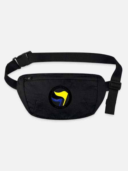 Neoliberale Aktion - Stanley/Stella recycelte Gürteltasche - Schwarz - Vorne