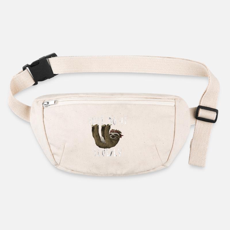 Just do it Slowly Faultier Geschenk Idee Stanley/Stella recycelte Gürteltasche