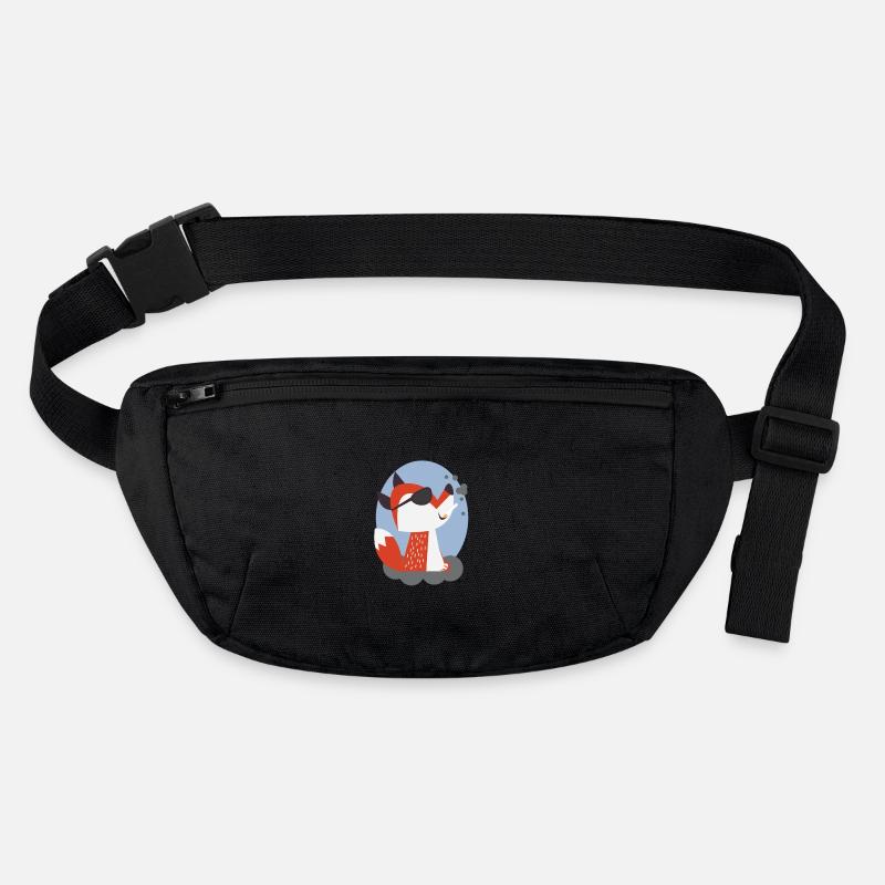 T-Shirt cooler Fuchs mit Zigarette Stanley/Stella recycelte Gürteltasche