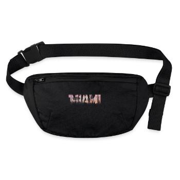 Miami Florida USA - Stanley/Stella recycled Hip Bag  - black - Front