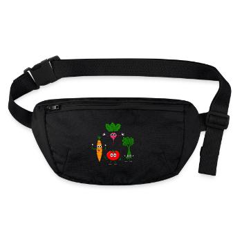 Various vegetables - Stanley/Stella recycled Hip Bag  - black - Front