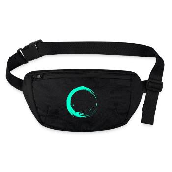 Kreis Bürste Design Türkis - Stanley/Stella recycelte Gürteltasche - Schwarz - Vorne