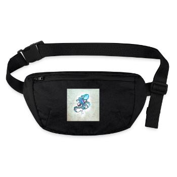 oktopus tintenfisch bunt tentakel meer tiefe wasse - Stanley/Stella recycelte Gürteltasche - Schwarz - Vorne