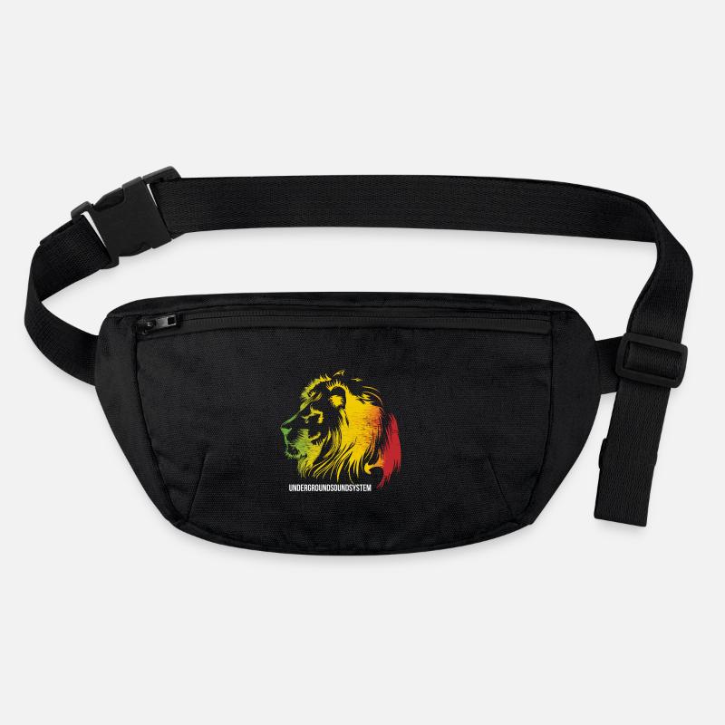 Löwe im Rastafari Farbenschnitt Stanley/Stella recycelte Gürteltasche