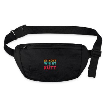Et kütt wie et kütt Jerundjesetz - Stanley/Stella recycelte Gürteltasche - Schwarz - Vorne