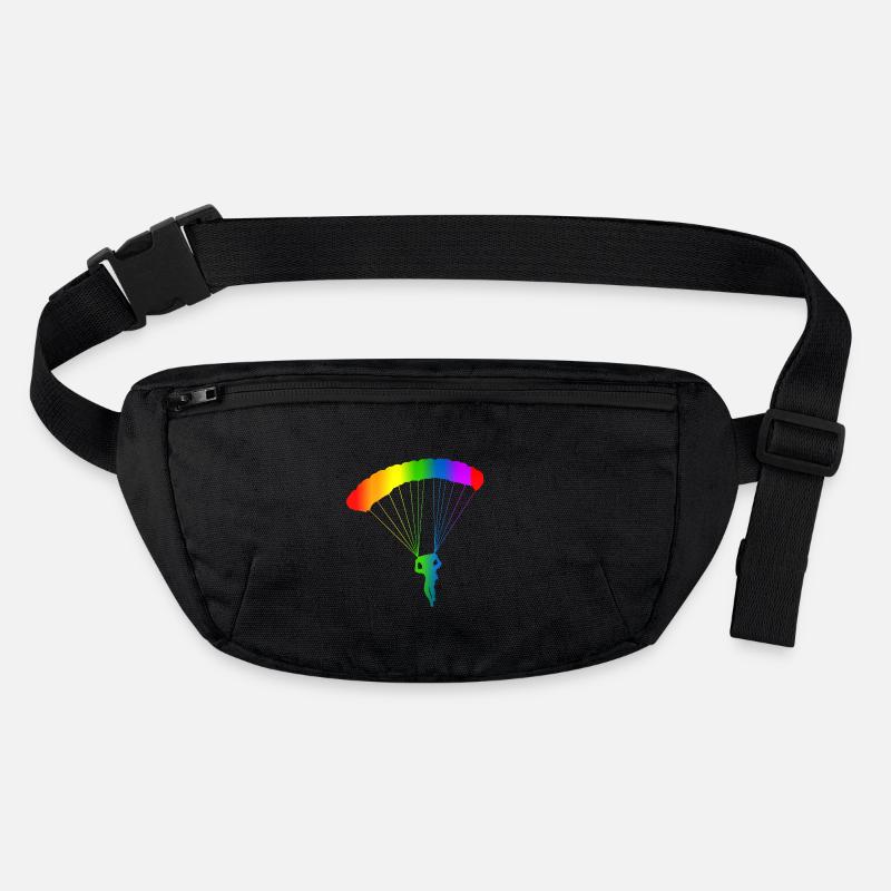 Bunter Fallschirm Regenbogen Stanley/Stella recycelte Gürteltasche