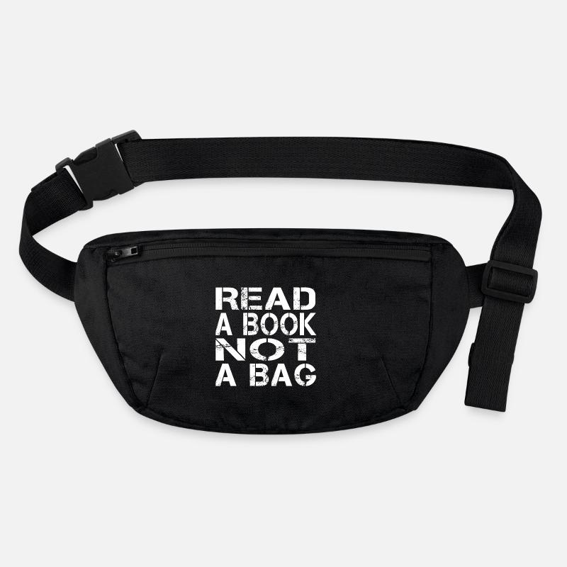 Read a book not a bag - Stanley/Stella recycelte Gürteltasche - Schwarz