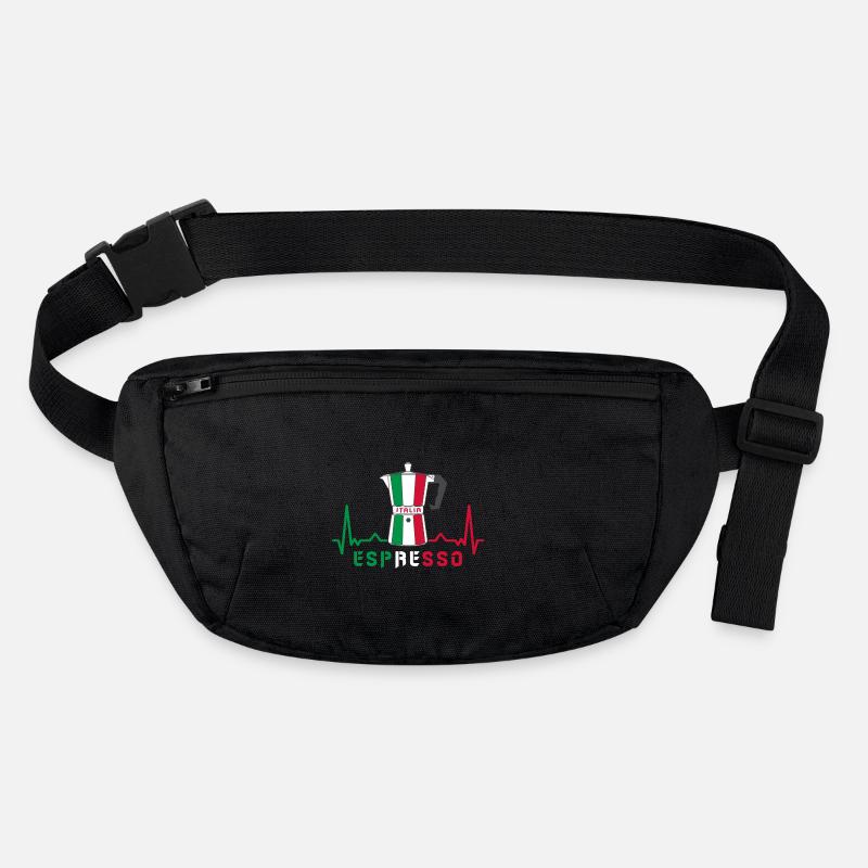 Heart rate espresso design / gift idea Stanley/Stella recycled Hip Bag 
