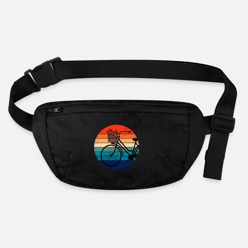 Bicycle retro sunset colorful Stanley/Stella recycled Hip Bag 