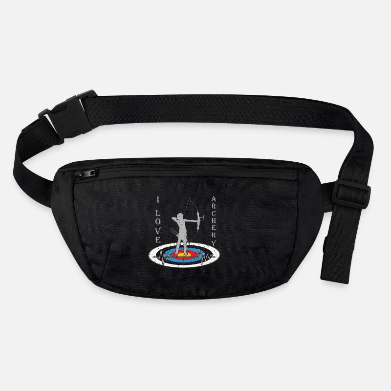Femme avec arc sur la cible avec motivation cardiaque Sac banane recyclé Stanley/Stella