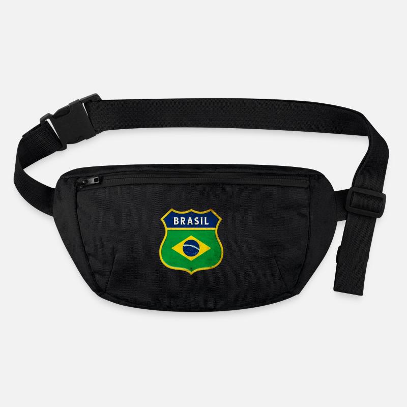 Drapeau armoiries du Brésil Sac banane recyclé Stanley/Stella