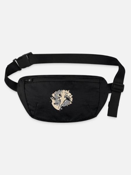 Valentine's Day climbing for men - Stanley/Stella recycled Hip Bag  - black - Front
