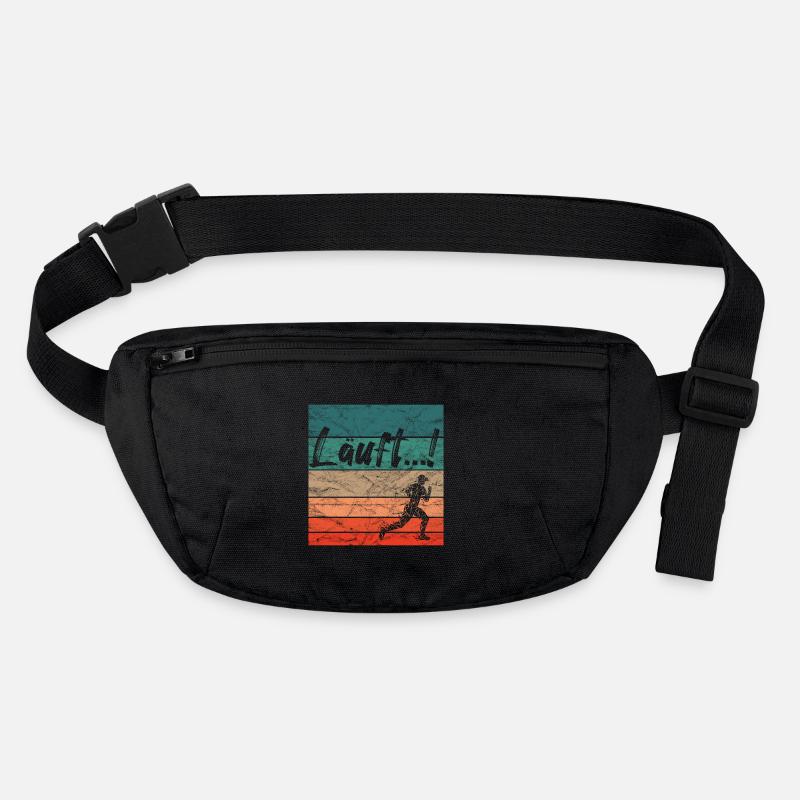 Läuft Jogging Spruch Optimist retro vintage Stanley/Stella recycelte Gürteltasche