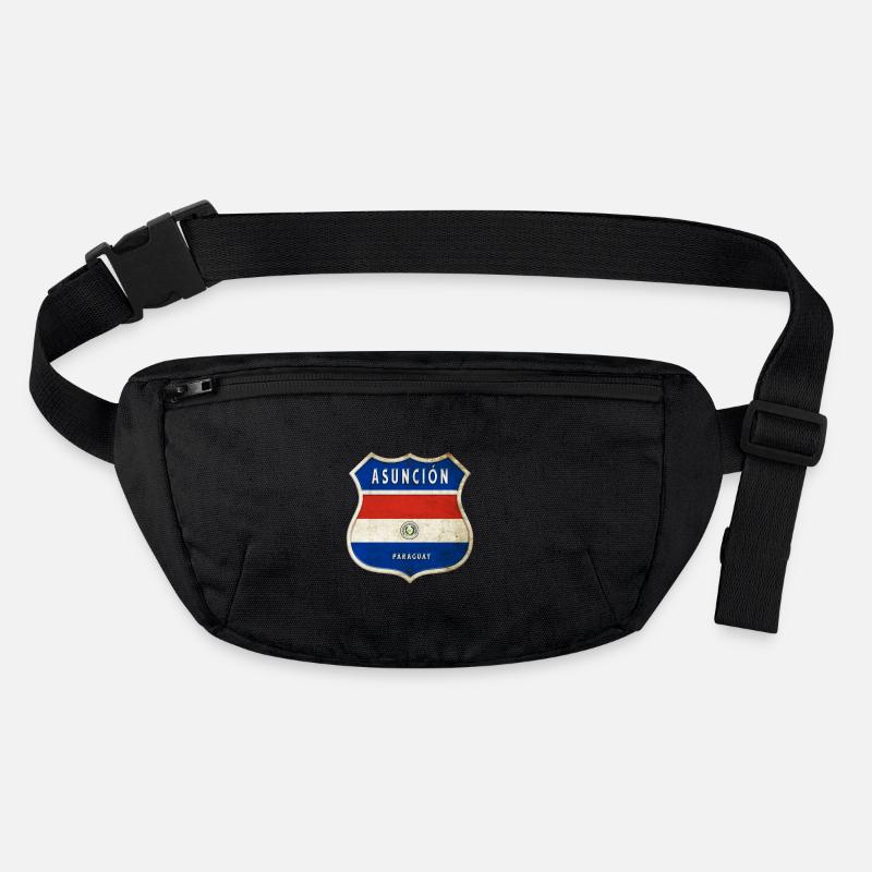 Design du drapeau des armoiries d'Asuncion Sac banane recyclé Stanley/Stella