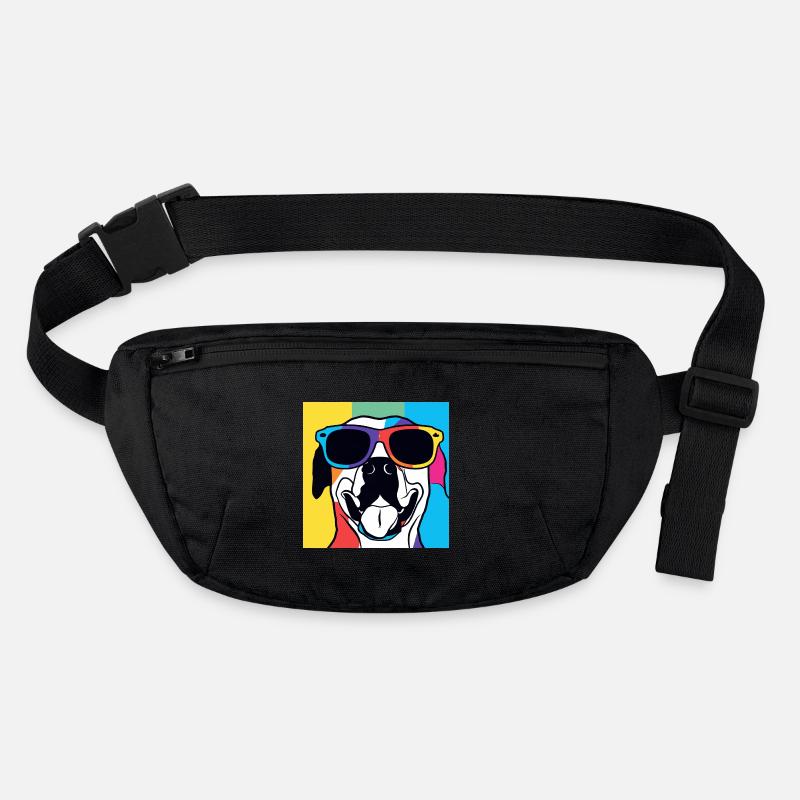 Lebendige Sunglass Pup Pop Pop Art Stanley/Stella recycelte Gürteltasche