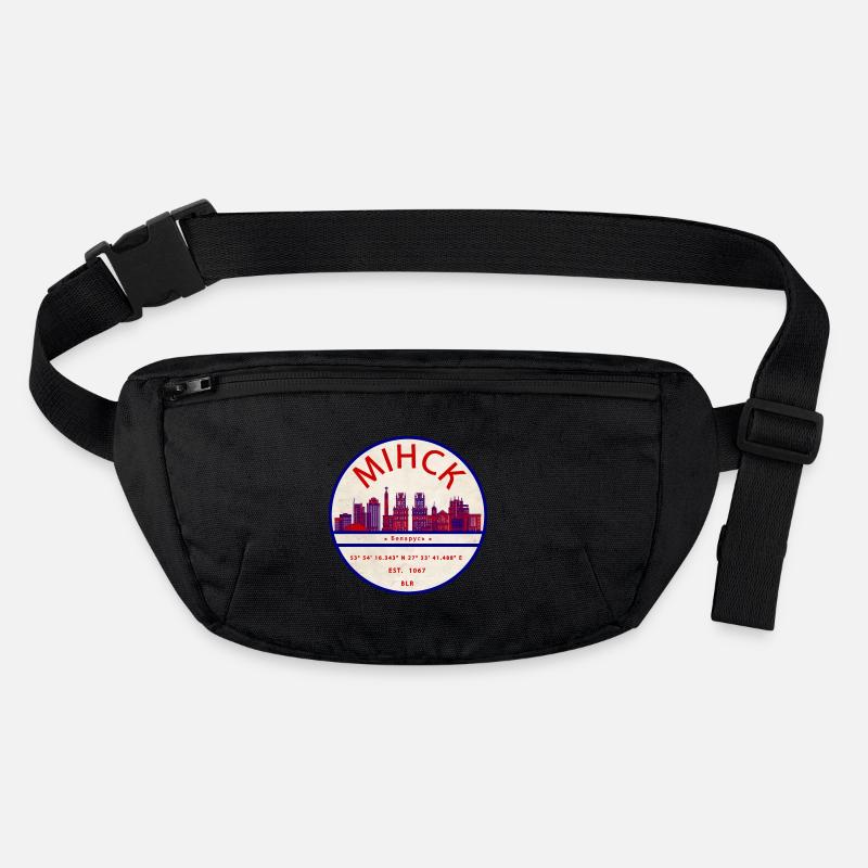 Minsk Skyline Emblem Coordinates Stanley/Stella recycled Hip Bag 