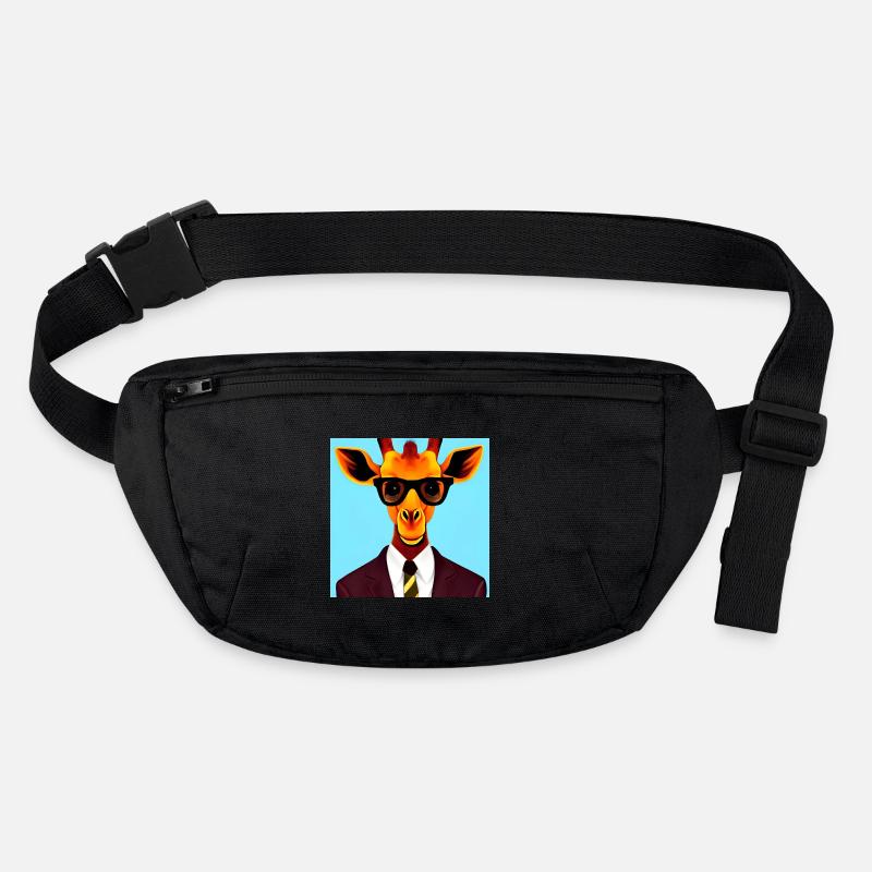 Girafe d’animaux hipsters en costume Sac banane recyclé Stanley/Stella