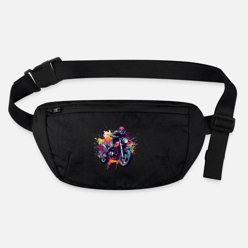 Moto avec tâche de couleur. Sac banane recyclé Stanley/Stella