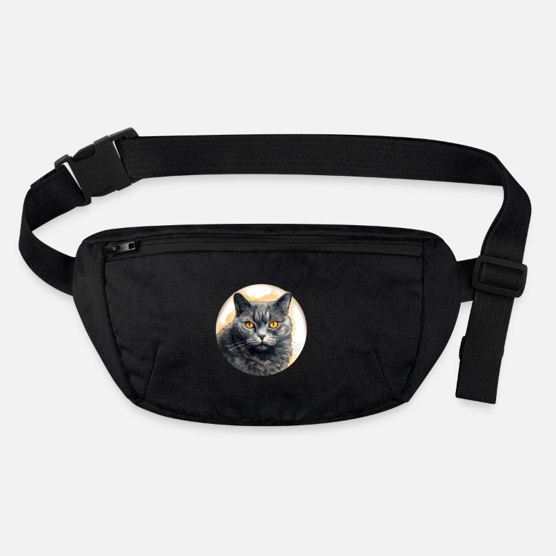 Chartreux Katze Stanley/Stella recycelte Gürteltasche