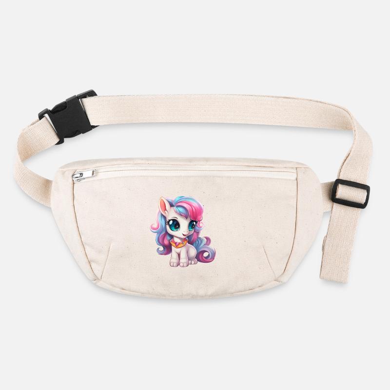 small pony in blue pink Stanley/Stella recycled Hip Bag 