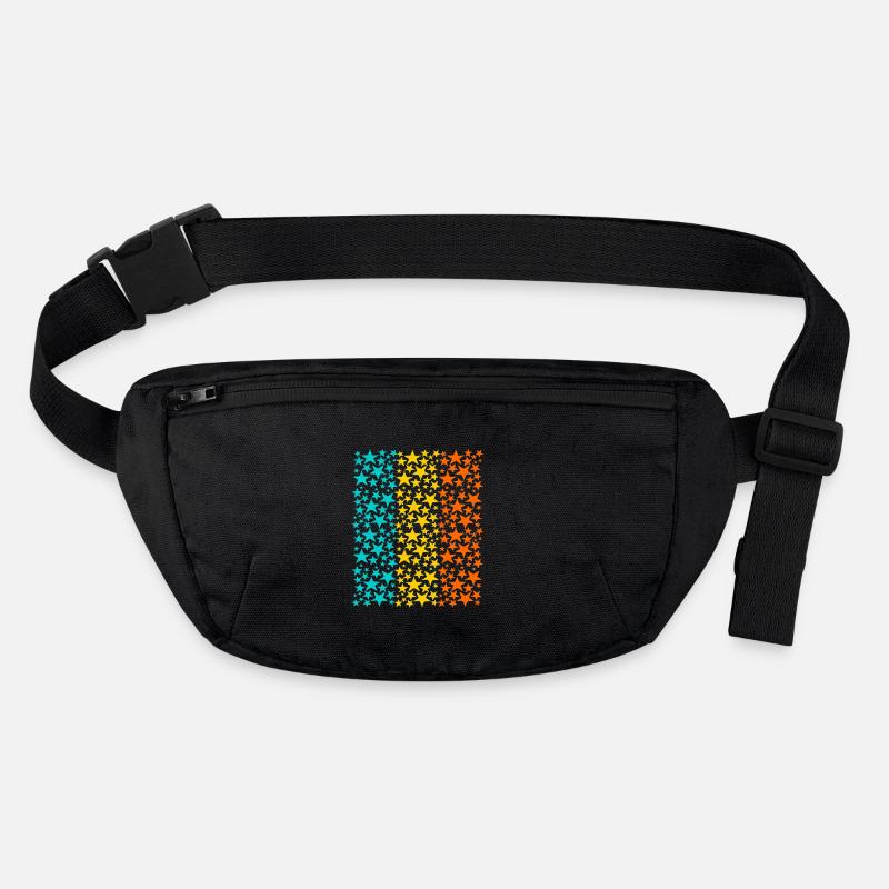 Leuchtende Regenbogensterne Muster Stanley/Stella recycelte Gürteltasche