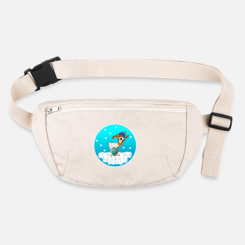 WINTER CHICKEN COOP CHICKENS SNOWFALL Stanley/Stella recycled Hip Bag 