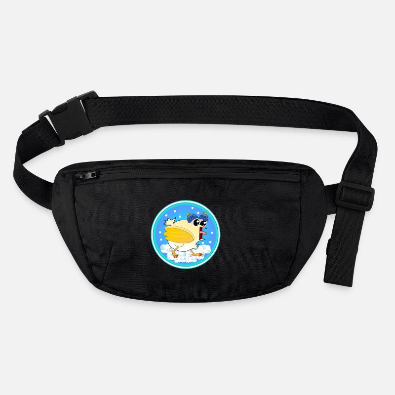 Snow Winter Chickens Stanley/Stella recycled Hip Bag 