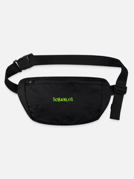 ich bin schamlos - Stanley/Stella recycelte Gürteltasche - Schwarz - Vorne