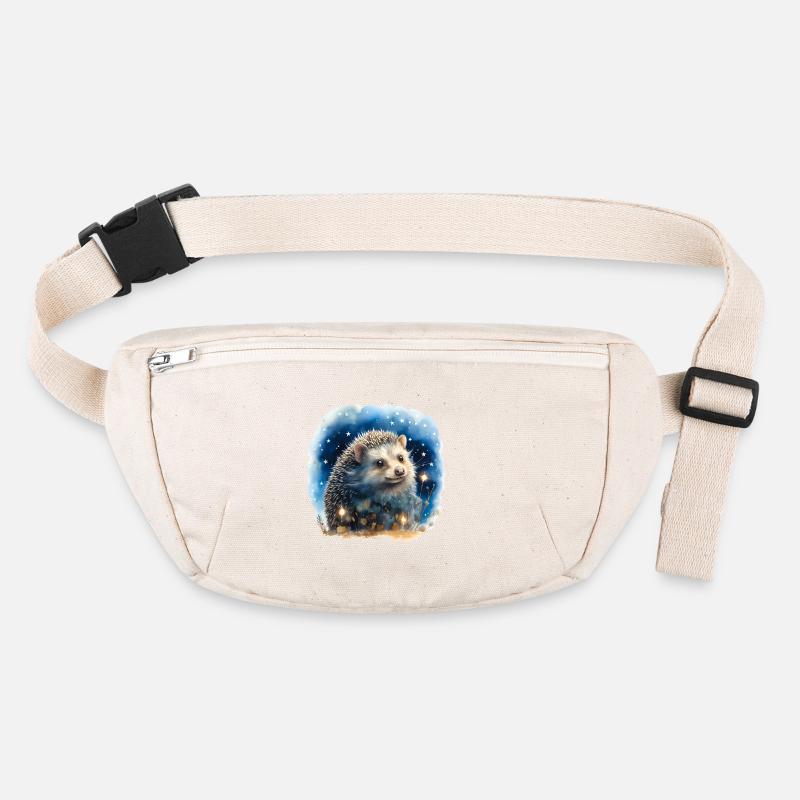 Aquarell Igel mit Sternenhimmel Stanley/Stella recycelte Gürteltasche