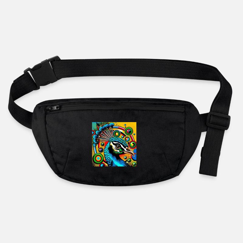 Peacock Pop Art Stanley/Stella recycled Hip Bag 