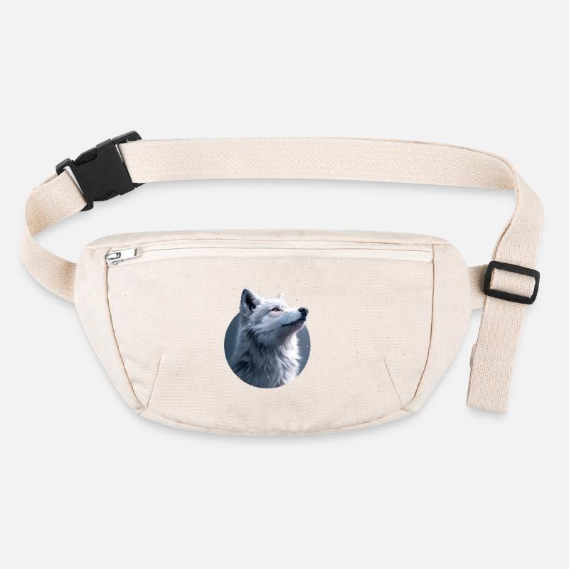 Weißer Wolf Illustration Stanley/Stella recycelte Gürteltasche
