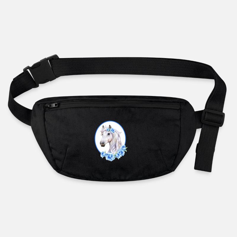 Cheval Blanc Romantique - Roses Bleu Clair Sac banane recyclé Stanley/Stella