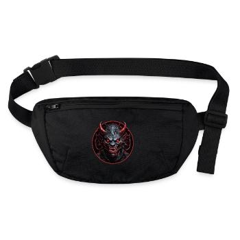 Evil demonic devil with red eyes - Stanley/Stella recycled Hip Bag  - black - Front